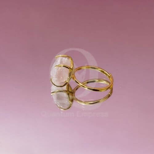 Raw Rose Quartz Ring