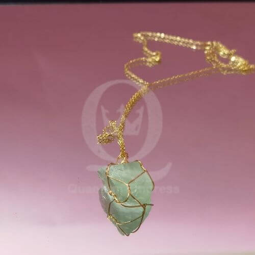 Raw Flourite Necklace